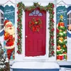 Nuevo Perro de Dibujos Animados de Amazon Papá Noel Decoración de Fiesta Navideña Pareja de Couplets Puerta Par Ambiente Cortina de Puerta Colgante