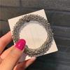 Elegante banda para el cabello lujo ligero cristal accesorios para el cabello pulsera cuerda para el cabello de doble uso banda de goma estilo coreano todo a juego cuerda para el cabello para coleta accesorios para la cabeza