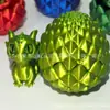 Juguete Impreso en 3D Transfronterizo Huevo de Dragón con Tapa abatible Set de Dragón de Cristal Modelo Adorno Figura Huevo de Dragón Realista Colorido