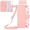 Adecuado para Samsung S24 Funda para Teléfono Móvil S9Plus Soporte Funda Protectora para Teléfono Móvil S22 Tarjeta Anti-Caída S10E Funda de Cuero para Teléfono Móvil