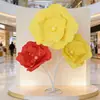 Flores de Papoula Artificiais Grandes para Montagem de Cenas, Vitrines, Decoração, Adereços de Fotografia para Shoppings, Flores para Corredor de Casamento