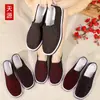 Nuevos Zapatos de Tela Negra Old Beijing Elásticos de Primavera y Otoño para Hombres y Mujeres, Zapatos de Algodón Hechos a Mano sin Cordones, Absorbentes de Sudor y Transpirables