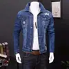 Chaqueta de Mezclilla Bordada para Hombre de Primavera y Otoño, Estilo Coreano de Moda Ajustada Talla Grande Nicho Versátil Abrigo de Mezclilla Juvenil
