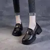 Mocasines de Malla Estilo Británico para Mujer, Nuevo Modelo Verano 2026, Zapatos de Mujer sin Cordones con Suela Gruesa, Zapatos de Malla Hueca Transpirable de Cuero