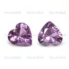Corazón Forma 46 # Corindón que Cambia de Color Piedra Suelta Cabujón. Corindón Sintético que Cambia de Color en Piedra Suelta con Base Puntiaguda, Resistente a Altas Temperaturas, Dureza 9.