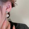 Pendientes de Flor de Circonita Estilo Dulce Europeo y Americano, Pendientes Frescos de Moda Transfronteriza, Pendientes Versátiles de Gama Alta para el Viaje Diario de Mujeres