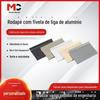 Fivela Dupla Pendurada em Liga de Alumínio Linha de Rodapé Linha de Rodapé Curva de Aço Inoxidável Metal Tira de Proteção de Parede
