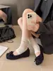 2026 Nuevos Zapatos de Salón Planos Franceses de Punta Redonda con Cordones y Tacón Oculto para Mujer Otoño Puntas Cuadradas Zapatos de Ballet