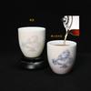 Taza de Té Cerámica Sensible a la Temperatura que Cambia de Color, Ocho Inmortales Cruzando el Mar, Juego de Té Kung Fu de Jadeíta, Taza de Agua que Cambia de Color, Taza de Maestro de Porcelana Azul y Blanca Estilo Antiguo