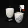 Caneca de Chá Cerâmica que Muda de Cor com Design de Buda, Feita de Material Semelhante ao Jade, Conjunto de Chá Kung Fu, Caneca Mestra Azul e Branca Estilo Antigo que Muda de Cor
