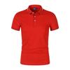 E-commerce Transfronteiriço Popular Camisa Polo Masculina Cor Pura Exportação Tamanho Grande T-Shirt Gola Alta Prato Leve Europeu e Americano Solto Manga Curta Moderna