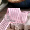 Cinta de Corea del Sur de doble raya, hilo de nieve para accesorios para el cabello, material de embalaje para manualidades, ropa, seda brillante, costura hueca, cinta