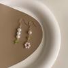 Pendientes de Borla de Grava Hechos a Mano Estilo Francés para Mujer Pendientes Suaves de Perla de Agua Dulce Diseño de Nicho Pendientes Elegantes