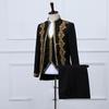 Ropa de rendimiento para cancha europea para hombre Estilo europeo Dorado incrustado Estilo de cancha Traje de vestir para hombre Ajuste ceñido Performance de coro