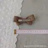 Estilo Novo Outono e Inverno Meninas e Crianças Presilhas de Cabelo Marrom Rosa Poá Clipe Bico de Pato de Aço Inoxidável Clipe Lateral Clipe para Franja