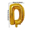 Globo de Letra Empaquetado Individualmente Globo de Letra de Película de Aluminio Arreglo de Globos de Letra de Película de Aluminio Versión Americana Dorado Brillante y Plateado Arreglo de Globos de Letra de Película de Aluminio