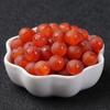 Ágata roja y negra natural dorada, mantra de seis caracteres, proverbios, cuentas sueltas, bricolaje, pulsera tejida de cuentas redondas, bolsa de joyería