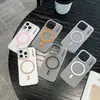Adequado para iPhone16Promax Capa de Celular Semi-transparente Fosca com Sensação de Pele Simples Capa Dura Magnética Apple 15 Capa Protetora