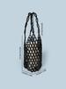 Bolso de Madera Cortado a Mano con Cuentas Personalizado Nuevo para Mujer Diseño de Nicho Bolso Cubo Versátil Bolso de Hombro para el Trabajo para Mujer Estilo Universal
