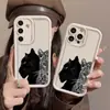Funda de Teléfono de Moda Personalizada de Pantera Negra Adecuada para Samsung A73, Samsung Galaxy S24, Samsung Galaxy S25 Plus y A71, Anticaídas