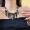 Collar con borlas de cristal estilo Diablo para mujer, estilo Spice Girls, estilo punk, estilo nicho, con personalidad de alta clase, cadenas de moda.