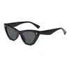 Gafas de Sol Retro Europeas y Americanas Personalizadas de Uña de Arroz Ojo de Gato Contraste de Doble Color Tendencia de Internet Combinan con Todo Anti-ultravioleta