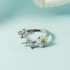 Anillos de Hojas Florales Niña Estilo Frío 2022 Nueva Moda Personalizado Dulce Comida Anillo de Dedo Simple Elegante Apertura