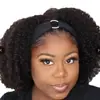 Turbante para peluca peluca peluca para mujeres europeas y americanas fibra química peluca de banda para el cabello rizado africano tocado diadema peluca