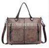 Bolso mujer 2022 Nueva Moda doble bolsillo bolso de mano retro PU piel aceitosa hombro diagonal bolsa de moda al por mayor