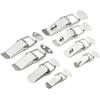 Trava de Mola de Metal de Aço Inoxidável Espessada Maleta de Ferramentas Caixa de Madeira Fivela Bico de Pato Padlock Antifurto Haste Acessórios Atacado