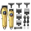 Cortador de Cabelo Elétrico Transfronteiriço, Aparador Elétrico Recarregável Específico para Salão, Cortador Elétrico com Display Digital para Uso Doméstico, Escultura Retro para Homens