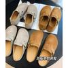 Estilo Extranjero Buen Uso Birkenneth Zapatos Pantuflas para Mujer Planos Zapatos Grandes Piel de Vaca de Primera Capa Zapatos sin Cordones Nuevo B0402K