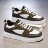 Sapatos masculinos coreanos 2024 primavera novo estilo americano retro sapatos de cano baixo elegantes all-match respirável sapatos casuais tênis plataforma