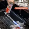 Pistola de Spray Maçarico Pistola de Queimar Gás de Cartucho Maçarico de Chama Portátil Pistola de Ignição com Tanque de Gás Acendedor Doméstico para Assar
