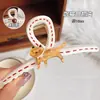 Elegante pinza de garra floral para peinado semi-recogido, nuevo modelo 2026 para mujer, pinza de tiburón de tamaño mediano para la parte trasera de la cabeza, accesorio para el cabello