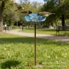 Alimentador de pájaros creativo para jardín exterior, el más vendido transfronterizo, fuente para pájaros con forma de rosa, artesanía de metal