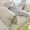 Conjunto de quatro peças espessado para lixar atacado simples conjunto de três peças para dormitório estudantil lavável à máquina amigo da pele peça única capa de edredom individual para casa