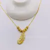 Cadena para Clavícula de Pluma Pequeña con Seis Perlas para Mujer, Set de Joyería de Moda Popular, Collar al por Mayor