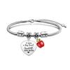 Pulsera de acero inoxidable con diseño de hueso de serpiente transfronterizo europeo y americano, regalo festivo de Apple para el Día del Maestro, pulsera de acero de titanio con letras al por mayor
