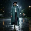 Capa de Chuva à Prova de Explosão para Homens e Mulheres, Capa de Chuva Estilo Trench Coat, Capa de Chuva de Peça Única para Patinete Elétrico, Espessada para Ciclismo, Pessoa Única Adulta, Corpo Inteiro para Patinete Elétrico
