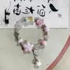 Pulsera de Cerámica Jingdezhen Pulsera de Estilo Étnico Joyería de Círculo Único Pulsera de Cuentas con Hilo Elástico Hecho a Mano Fabricante Suministro