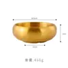 Ventas Directas de Fábrica Acero Inoxidable 304 Coreano Tazón de Arroz Coreano Dorado Doble Capa Antiescaldante Tazón de Sopa Pequeño para Comer Niños