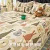Lençol de Cama Flanelado de Algodão Puro Espesso Desenho Animado Peça Única 2026 Novo Outono e Inverno 100% Algodão Colcha Infantil Lençol de Elástico para Cama de Solteiro Conjunto de Três Peças