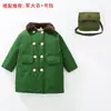 Abrigo Militar de Algodón para Niños algodón y engrosado Abrigo de Longitud Media para Niños y Niñas Abrigo de Algodón Verde Ejército del Noreste forrado de polar Invierno Bebé