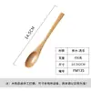 Cuchara pequeña de haya cuchara de madera para niños cuchara de café cuchara japonesa cuchara para mezclar miel en stock cuchara de madera al por mayor