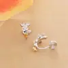 2025 Nuevo Estilo Estilo Caliente Elegante Mariposa Incrustada de Diamantes Clip para Oreja de Mujer Lujo Ligero Gama Alta Nicho Colgante Versátil Personalizado Moda Mujer