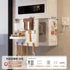 Cubierta para calentador de agua con apertura, decoración de tubería de gas, estante de tablero perforado para cocina, panel de ocultación de gas natural
