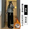 Calças Marrons de Lã com Forro Largo para Mulheres, Outono e Inverno Cintura Alta Reta Chenille Lã de Cordeiro Engrossado Quente Algodão