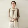 Cachecol 100% cashmere puro com padrão de losangos, um cachecol simples, macio e versátil para mulheres, proporcionando calor e proteção contra o frio, em um design de comprimento médio