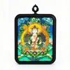 Zodíaco Tibetano Ocho Grandes Deidades Guardianas Thangka Pintado a Mano Color Oro Artesanía Unisex Buda Talismán Adorno Colgante Placa